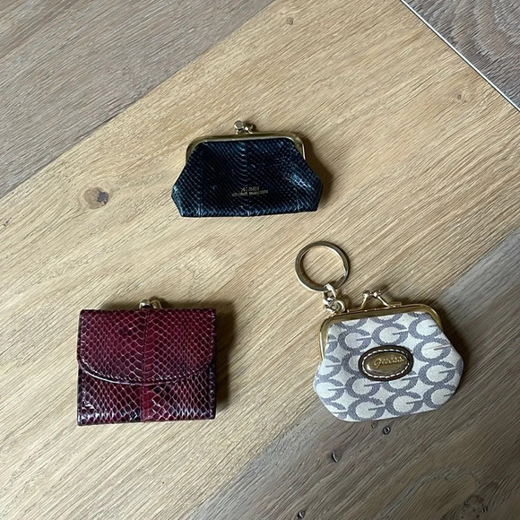 Lot of 3 Vintage Mini Coin Wallets - Picture 1 of 11